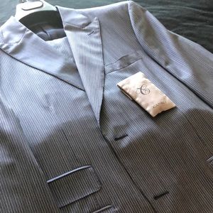 Men’s Pinstripe Navy Suit